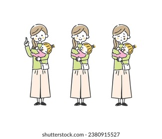 Illustration of mother and baby.