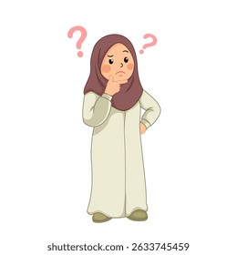 illustration of mother being confused