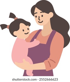 The illustration of mother character