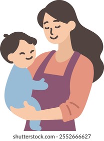 The illustration of mother character