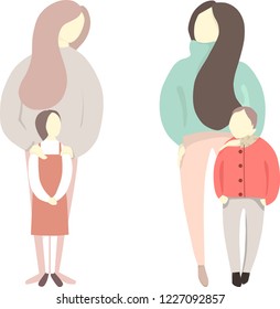 illustration of a mother with a child