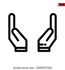 illustration of mother hand line icon 