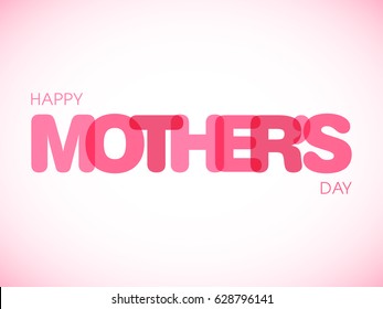 Illustration of Mother's day with beautiful handwritten calligraphy.