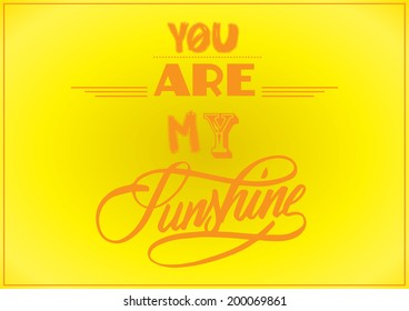 Illustration of mother's day and valentine's day card on yellow background