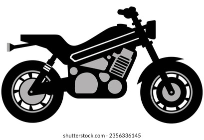ilustración del diseño de vectores de motocicleta, vector de diseño de envoltura de bicicleta deportiva. concepto de impresión listo para envoltura de vinilo y calcomanía de motocicleta