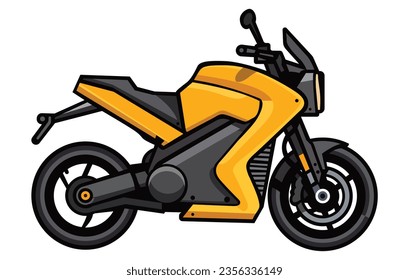 illustration of motor cycle vector design, Sport bike wrap design vector. ready print concept for vinyl wrap and motorcycle decal
