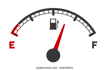 illustration of a motor gas gauge, eps 10 vector