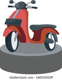 Illustration Motor Scooter Vector Blue