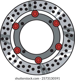 illustration of a motorbike disc disc in gray