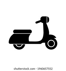 
illustration of a motorbike icon in solid black style