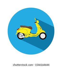 illustration motorcycle flat design template vector