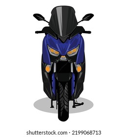 Illustration Motorcycle Scooter Drawing vector 3d