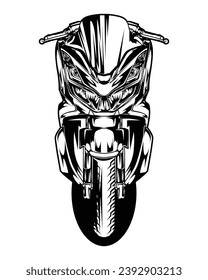Illustration Motorrad-Roller-ZeichenkVektorgrafik