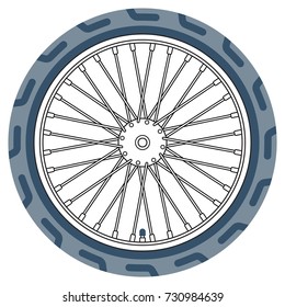 Illustration of the motorcycle wheel icon