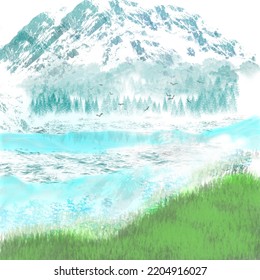 ilustración de patrón de fondo de montaje de ilustración