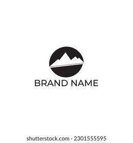ILLUSTRATION MOUNT. MOUNTAIN SIMPLE LOGO ICON MINIMALIST DESIGN TEMPLATE VECTOR