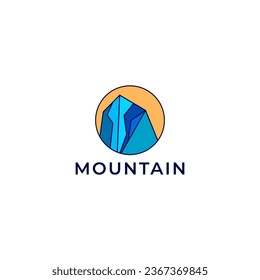 ILLUSTRATION MOUNT. MOUNTAIN SIMPLE LOGO ICON MINIMALIST DESIGN TEMPLATE VECTOR
