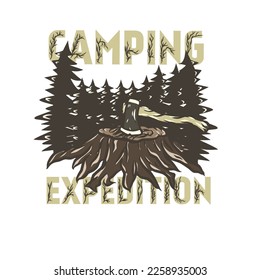 Illustration Of Mountain, Adventure Edition. Suitable for clothing design purposes. camping expedition 