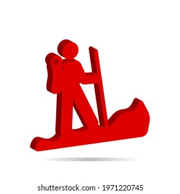 Illustration of a mountain climber