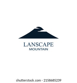 Illustration of mountain and cloud.
