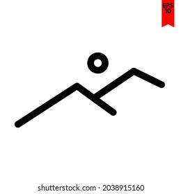 illustration of mountain design icon