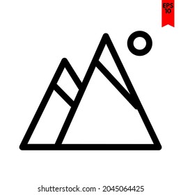 illustration of mountain design icon
