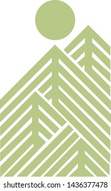 illustration of mountain flat design