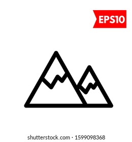 illustration of mountain flat icon
