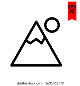 illustration of mountain flat icon