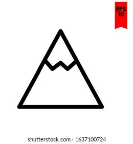 illustration of mountain flat icon