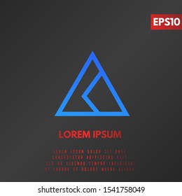 illustration of mountain flat logo