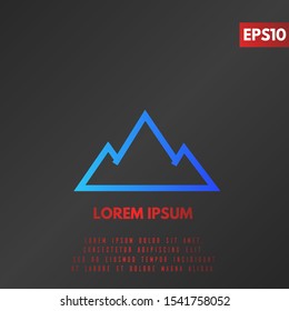 illustration of mountain flat logo