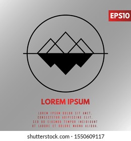 illustration of mountain flat logo