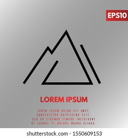 illustration of mountain flat logo