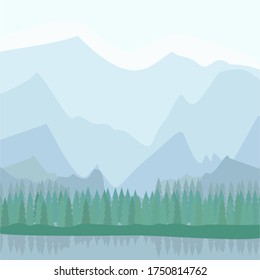 
ilustración de una montaña en un estilo plano. diseño de montaña con estilo plano