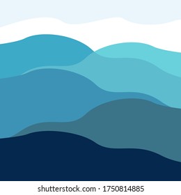 
ilustración de una montaña en un estilo plano. diseño de montaña con estilo plano