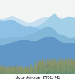 
ilustración de una montaña en un estilo plano. diseño de montaña con estilo plano