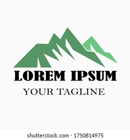 
illustration of a mountain in a flat style. mountain design with flat style