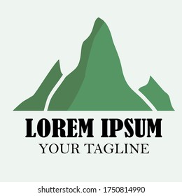 
illustration of a mountain in a flat style. mountain design with flat style