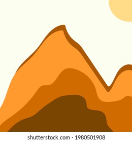 ILLUSTRATION MOUNTAIN JAPANESE STYLE MODERN LAYOUT VECTOR. GOOD FOR COVER, BANNER, BACKGROUND, POSTERS.