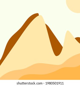 ILLUSTRATION MOUNTAIN JAPANESE STYLE MODERN LAYOUT VECTOR. GOOD FOR COVER, BANNER, BACKGROUND, POSTERS.