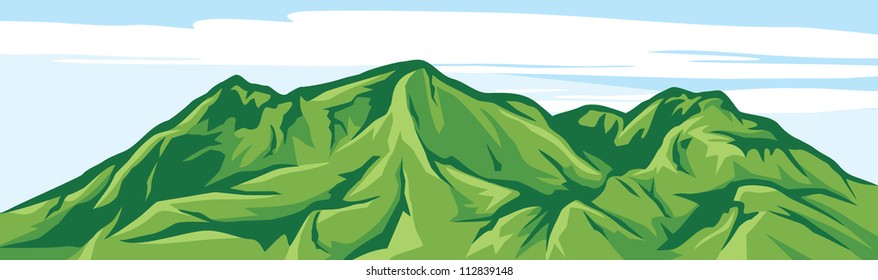 illustration of mountain landscape