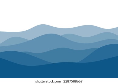 illustration of a mountain landscape. vector eps 10.