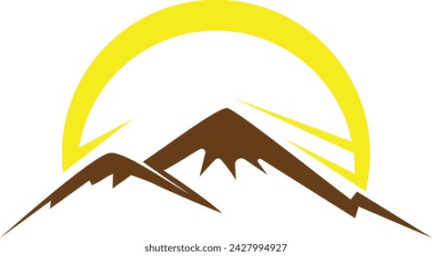 illustration of a mountain for logo