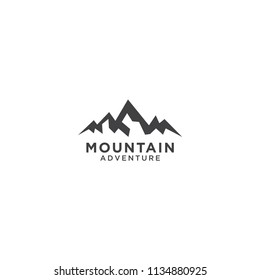 Illustration of mountain logo design template vector