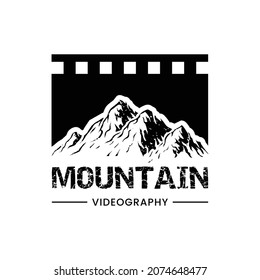 Illustration of mountain, outdoor adventure. Vector graphics for videography and other uses.