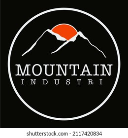 Illustration of mountain, outdoor adventure. Vector graphics for t shirts and other uses, shop logos