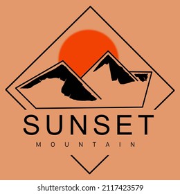 Illustration of mountain, outdoor adventure. Vector graphics for t shirts and other uses, shop logos