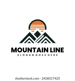 illustration mountain silhouette logo design