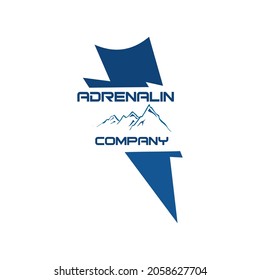 Illustration mountain sport energy power strong bike adrenalin logo design tshirt vector retail business industry company
